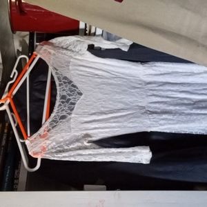 White Flower girl dress XS